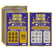 WINGKIND Gold Luck Pregnancy Announcement Fake Lottery Scratch off Tickets, Great Idea for Pregnancy Reveal,6 Cards