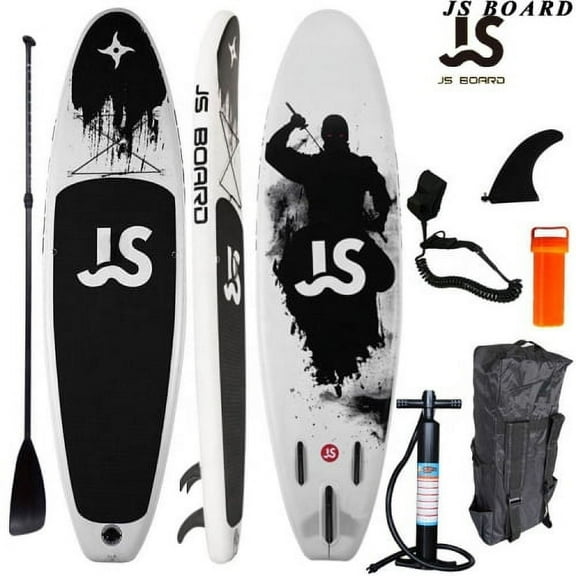 WINGOMART 11' Inflatable Stand Up Paddle Board 11'x32"x6" w/ Premium SUP Accessories & Carry Bag, Wide Stance Bottom Fin for Paddling, Non-Slip Deck, Youth & Adult, 335cm Board upgraded w/ 3 Fish Fin