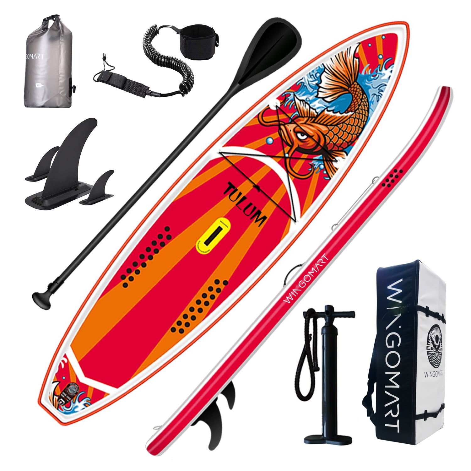 sup フォィルボード WINGOMART XL 12ft Inflatable SUP w/ Premium Accessories, Carry Bag