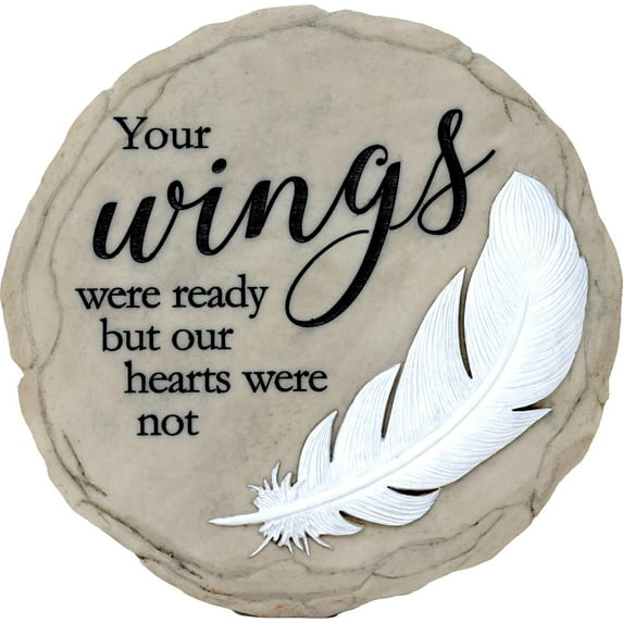 WINGS WERE READY STEP STONE / DECORATIVE WALL PLAQUE