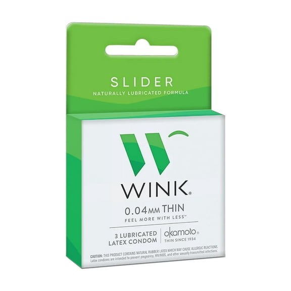 Okamoto Wink Slider Condoms | 3-Pack