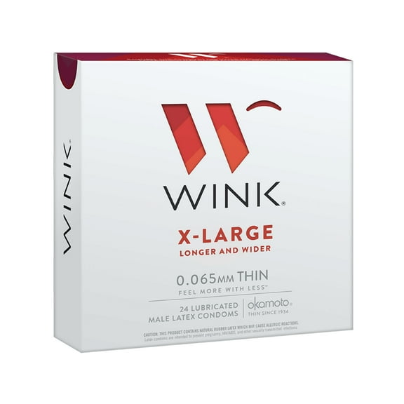 Okamoto Wink XL Super Size Condoms | 24-Pack