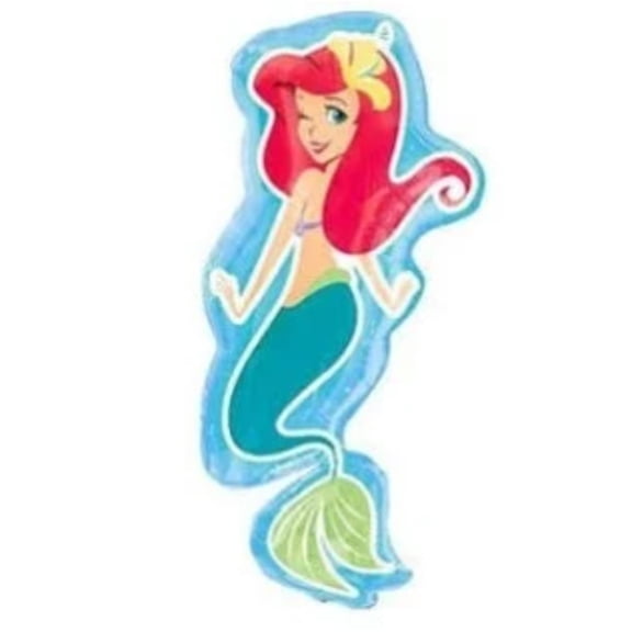 WINKING LITTLE MERMAID Balloon Fashion Pixie Large Shape Foil Mylar Balloon Party Supplies Decorations Foil Mylar Balloon