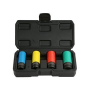 WINMAX AUTOMOTIVE TOOLS 1/2 in Drive Lug Nut Impact Socket Set With Rotary Protective Sleeve