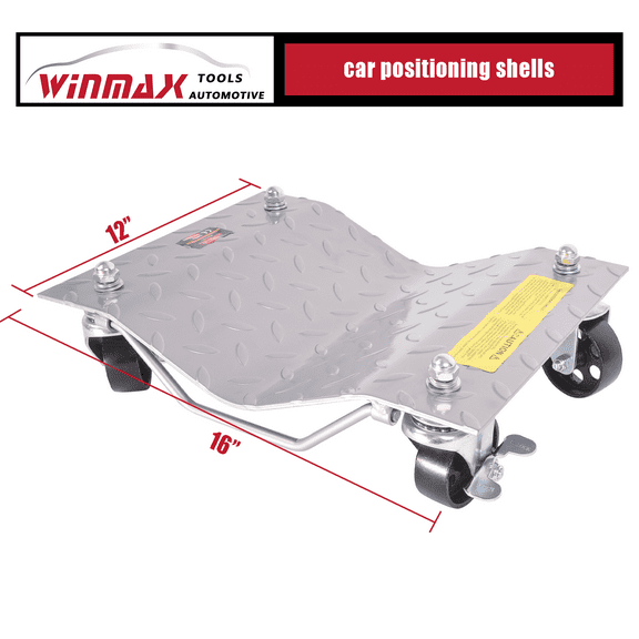 WINMAX AUTOMOTIVE TOOLS 1500 lb Capacity Wheel Dolly Set Tire Transporter Trolley Trailer Vehicle