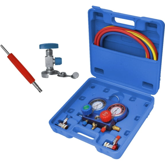 WINMAX AUTOMOTIVE TOOLS AC Manifold Gauge Set Air Conditioner Pump Service Kit R12 R22 R502 HVAC R134A