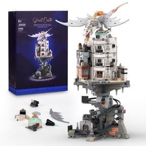1056PCS MOC Gringotts Wizarding Bank Building Blocks Set Creative Magic World Dragon Mini Model Brick Puzzle Toys Gift for Adult