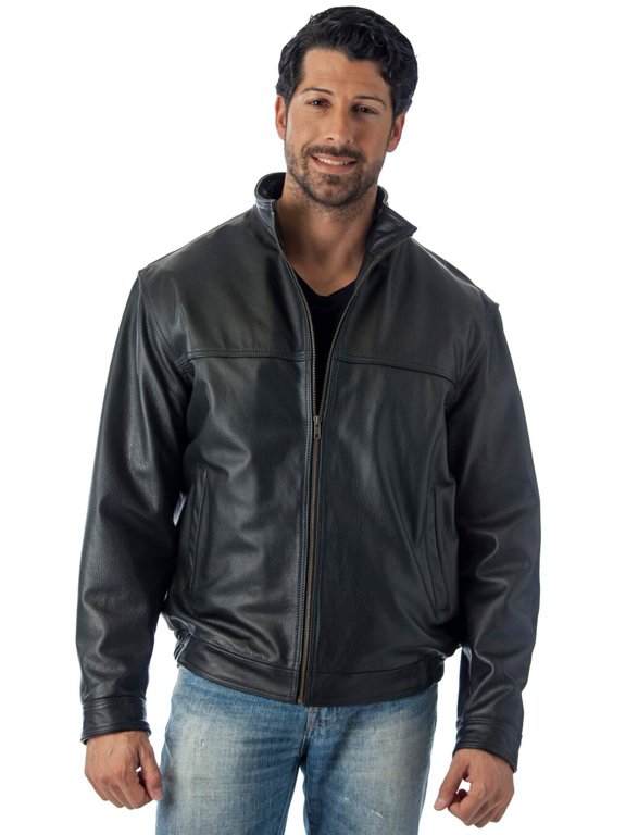 WINNERS LEATHER JACKET UNION MADE IN USA (Medium, BLACK)