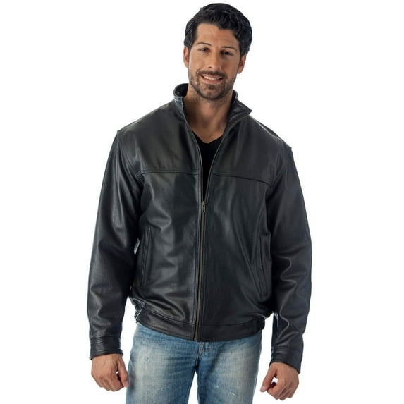 WINNERS LEATHER JACKET UNION MADE IN USA (Small, BLACK)