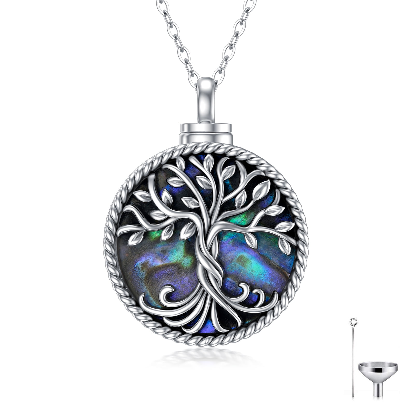 WINNICACA Tree of Life Urn Necklaces for Ashes Sterling Silver Celtic