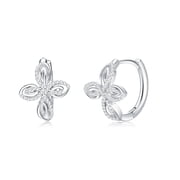 WINNICACA Infinity Celtic Knot Zircon Earrrings 925 Sterling Silver Triangle Small Huggie Hoop Earrings Good Luck Irish Jewelry Birthday Mothers Valentines Day Gifts for Women