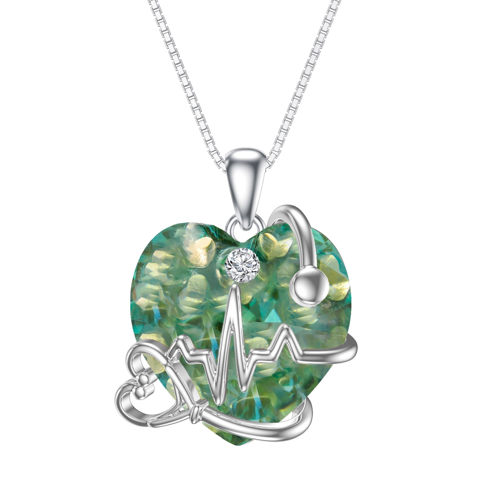 WINNICACA Nurse Day Gifts for Nurses Stethoscope Necklaces Sterling