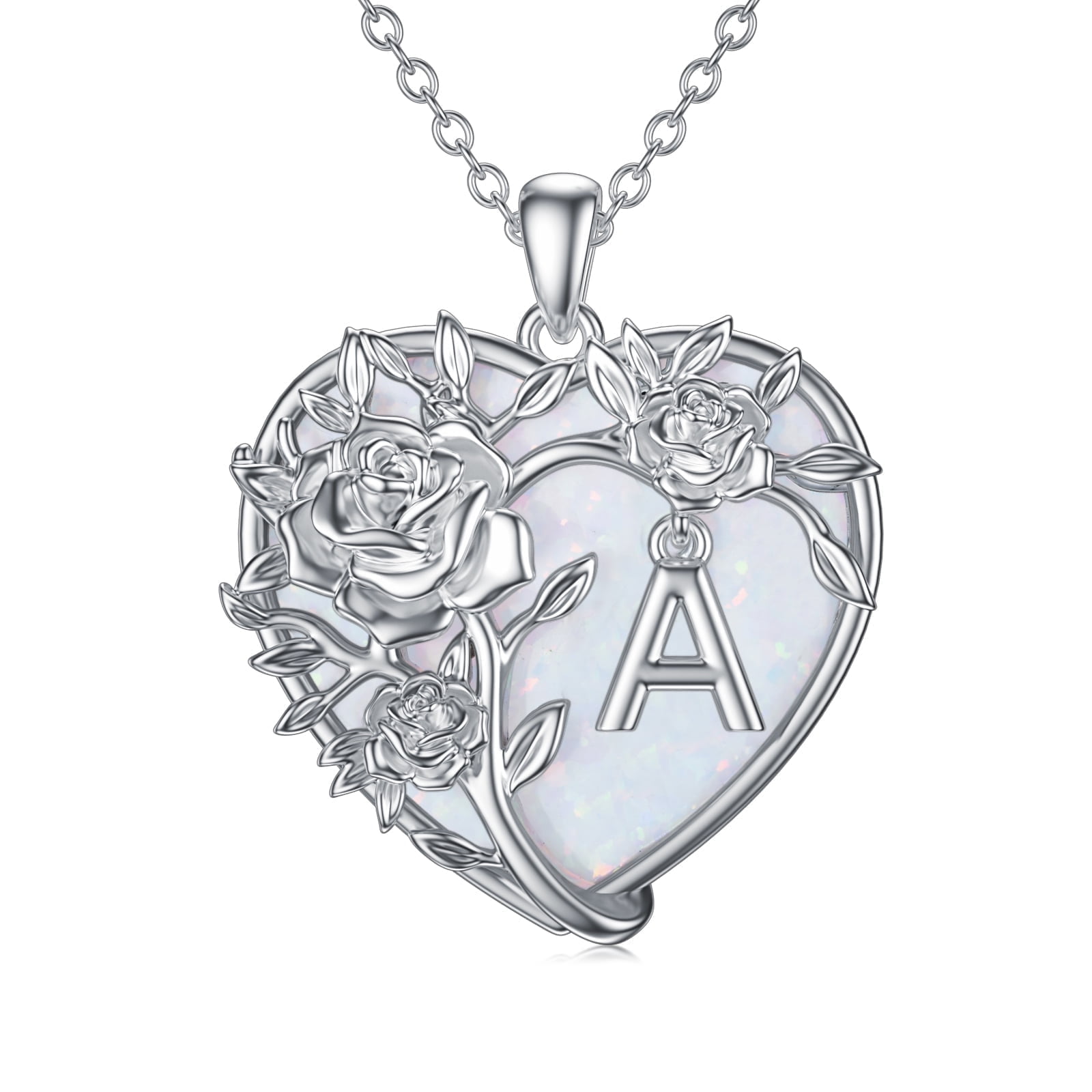 Hismart Initial Necklaces For Women Teen Girl Gifts 14K Gold Necklace Tiny Heart Letter A-Z
