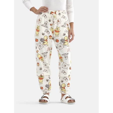 Disney Women’s Winnie the Pooh Printed Joggers, 29'' Inseam, Sizes XS-L