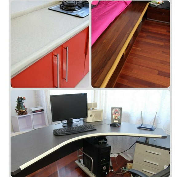 LEORX Furniture Corner Protector Anti-collision Cover L-shaped Brown 1 Set