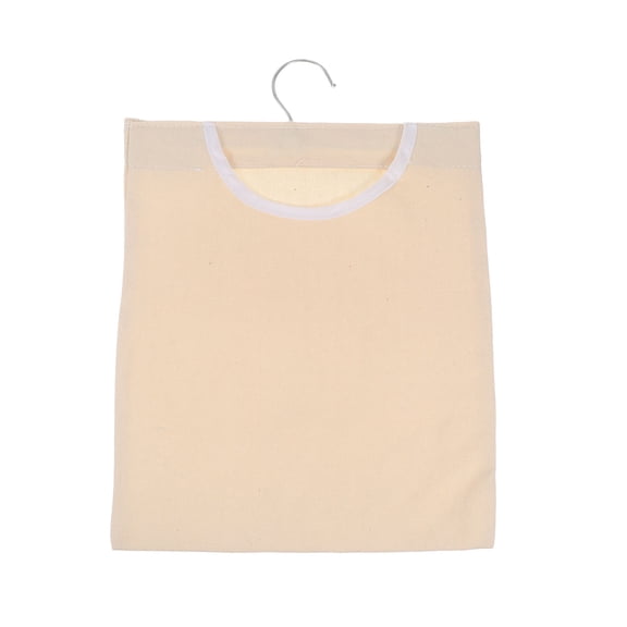 LEORX 1Pc Multipurpose Storage Bag Beige Polyester Hanging Pouch for Bathroom Kitchen