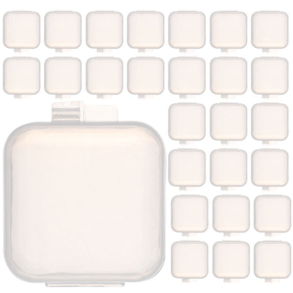 LEORX 100Pcs Multi Purpose Transparent Plastic Small Storage Container with Lid