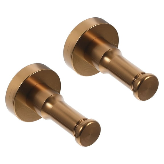 LEORX 2Sets Coffee Aluminum Wall Mounted Hooks for Coat Hat Scarf Storage