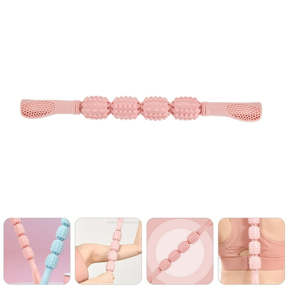 LEORX 1Pack Handheld Roller Massager in Pink for Individuals Muscle Relief