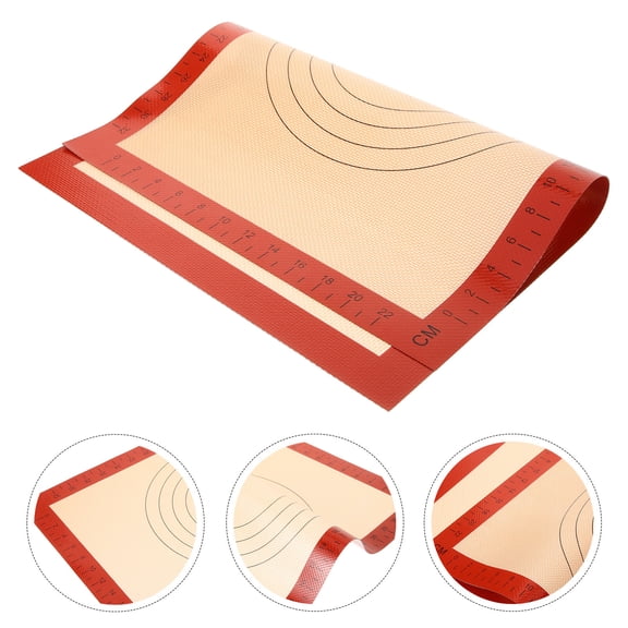 LEORX Khaki Silicone Baking Mat Nonstick Oven Friendly Kitchen Baking Sheet Liner