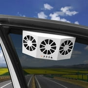 LEORX Car Solar Exhaust Fan White ABS for Energy-Efficient Cooling