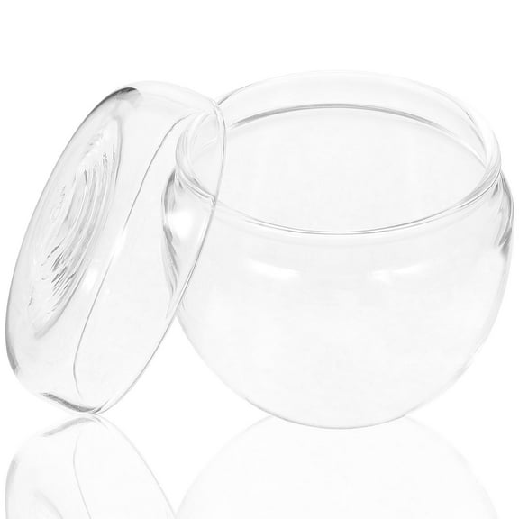 WINOMO 1Pack Transparent Glass Food Jar with Lid for Kitchen Storage 2.36x2.36x2.24in