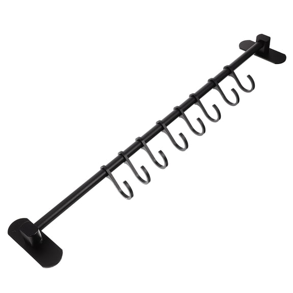 WINOMO Wall Mounted Hook Hanging Hook Aluminum 1Pack Black