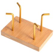 WINOMO Tabletop Filter Stand Bamboo Light Brown 1Pcs 5.50X3.54X3.65in