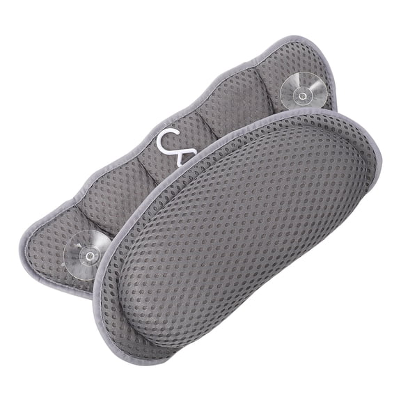 WINOMO 1Set Grey Polyester Square Pillow for Bathing Support Neck Rest 15.7X15.7in
