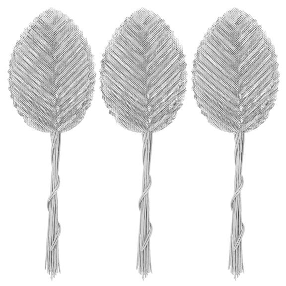 WINOMO 200Pcs Household Fake Leaf Fake Leaf Silver Artificial Leaves Design Home Decor Parties