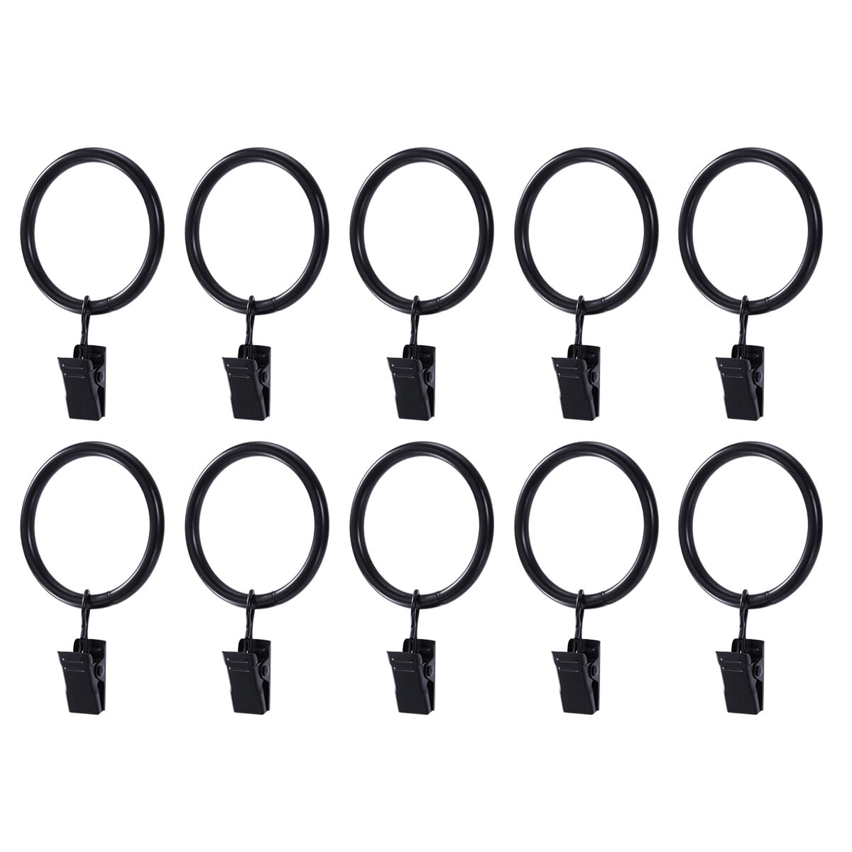 WINOMO 20pcs Vintage Rustproof Drapery Ring with Hook Curtain Clip Ring ...