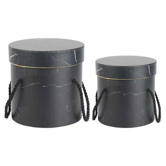 LEORX Flower Display Buckets Black Creative Home Decor for Storage 2Pcs
