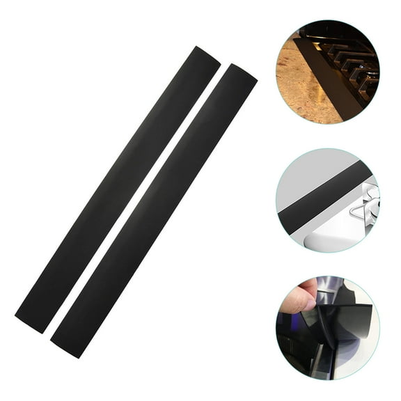 WINOMO 2Pcs Black Stove Gap Guard Heat Resistant for Homeowners