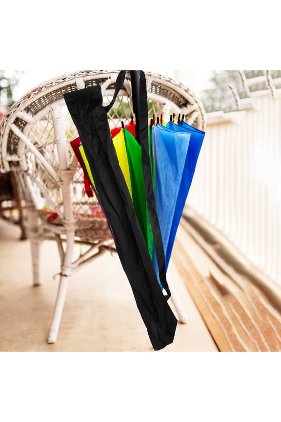 WINOMO 2Pcs Convenient Umbrella Bags for Storage Black Leather Holder