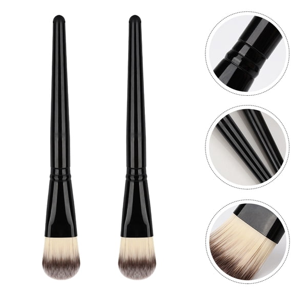 WINOMO 2Pcs Mask Applicator for Beauty Routine Black Plastic with Sweet Cone Design