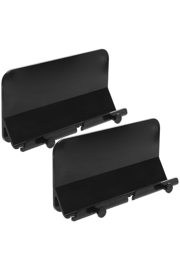 2Pcs Black Self Adhesive Phone Holder Wall Mount for Phone and Remote
