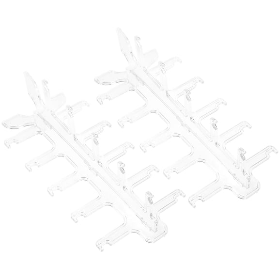LEORX 2Pcs Clear Eyeglasses Holder Stand Practical Multi-Tier Glasses Display Rack for Tabletop