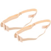 WINOMO 2Set Low Back Converter Bra Strap Extender Beige Fabric Convert to Low Back Style Women