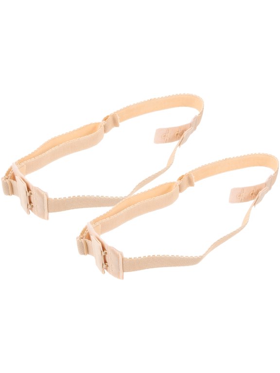 2Set Low Back Converter Bra Strap Extender Beige Fabric Convert to Low Back Style Women