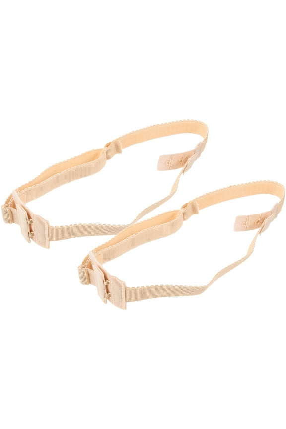 2Set Low Back Converter Bra Strap Extender Beige Fabric Convert to Low Back Style Women