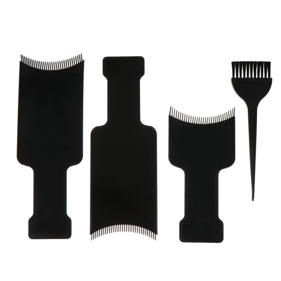 LEORX 4Pcs Professional Hair Dye Kit with Black Hair Tint Boards and Brush for Salon and Home Use