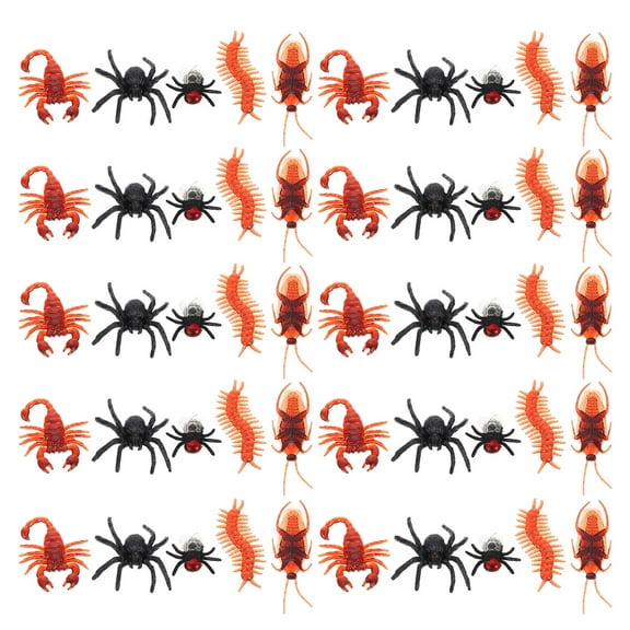 LEORX 50Pcs Assorted Artificial Centipede Model Scorpion Trick Prop for Stage Performance Pranks