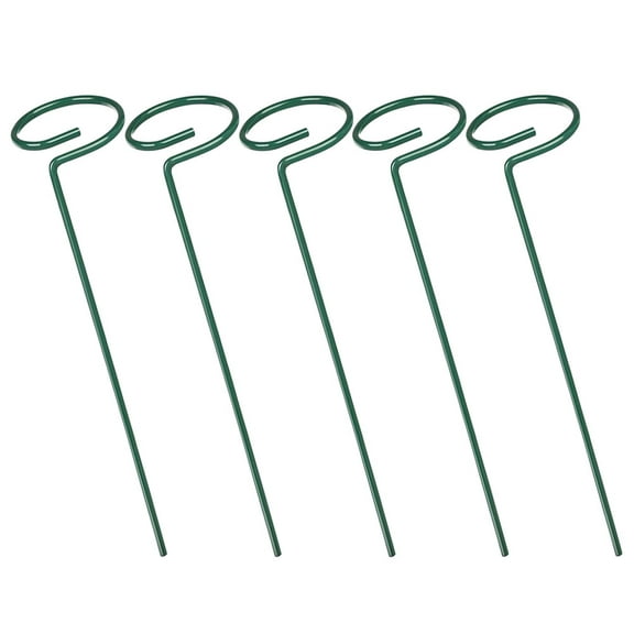 WINOMO 5Pack Hydrangea Support Stakes Support Stakes Green Iron for Outdoor Planting