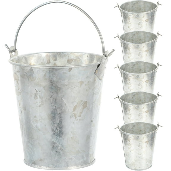 WINOMO 6Pcs Outdoor Flower Pots in Rustic Style for Homeowners and Gardeners in Grey and Green 3.14X3.14X3.14in
