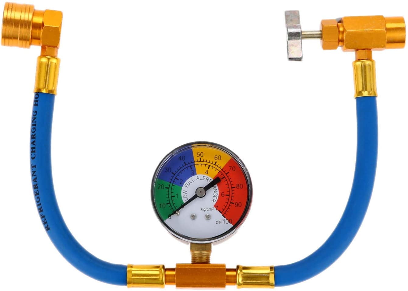 WINOMO AC Refrigerant Charge Hose, 1/2 Air Conditioning Refrigerant Charging Hose with Gauge for Car