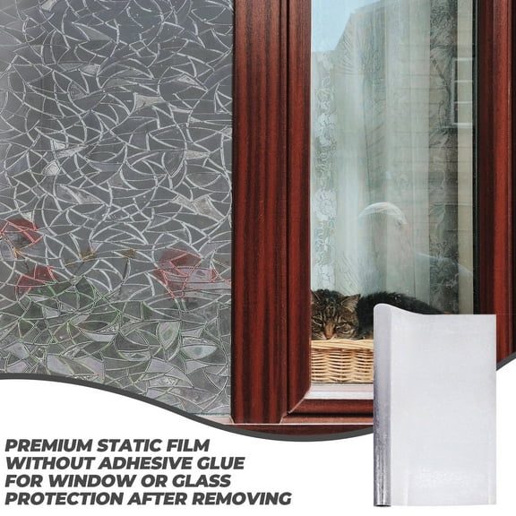 LEORX Transparent Static Cling Security Window Film Explosion Proof Glass Protective Sticker
