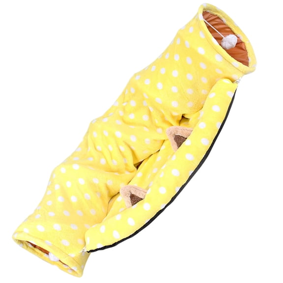LEORX Foldable Bunny Hideout Bed Flannel Tunnel Toy for Pets 1Set