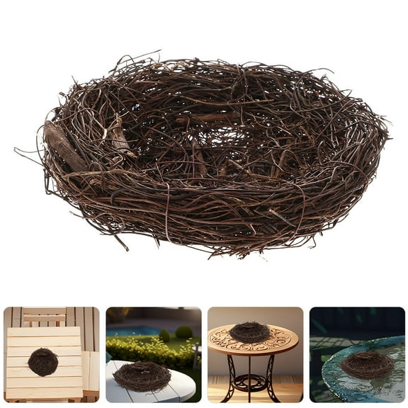 WINOMO Decorate Bird Nests Woven Bird Nest for Indoor Use Coffee 1Pcs
