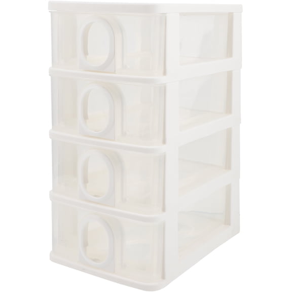 LEORX Compact White Drawer Organizer for Cosmetics and Sundry Items Storage