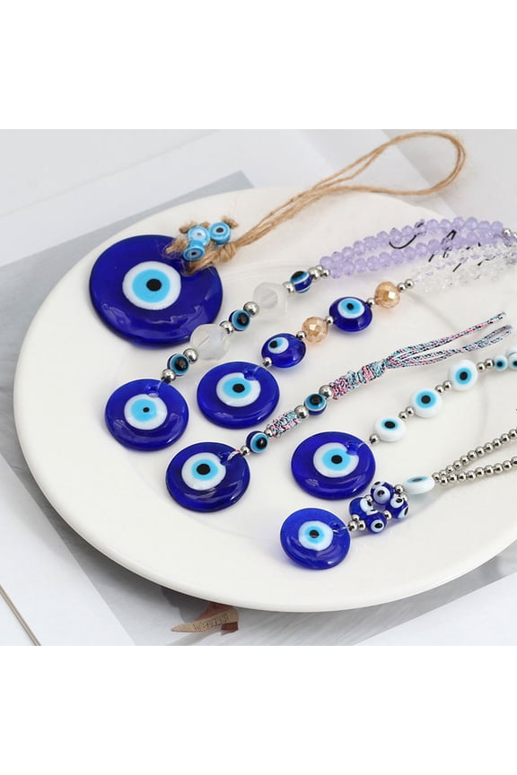 Keyring Evil Eye Key Chain Glass 1Set Decorative Accessory